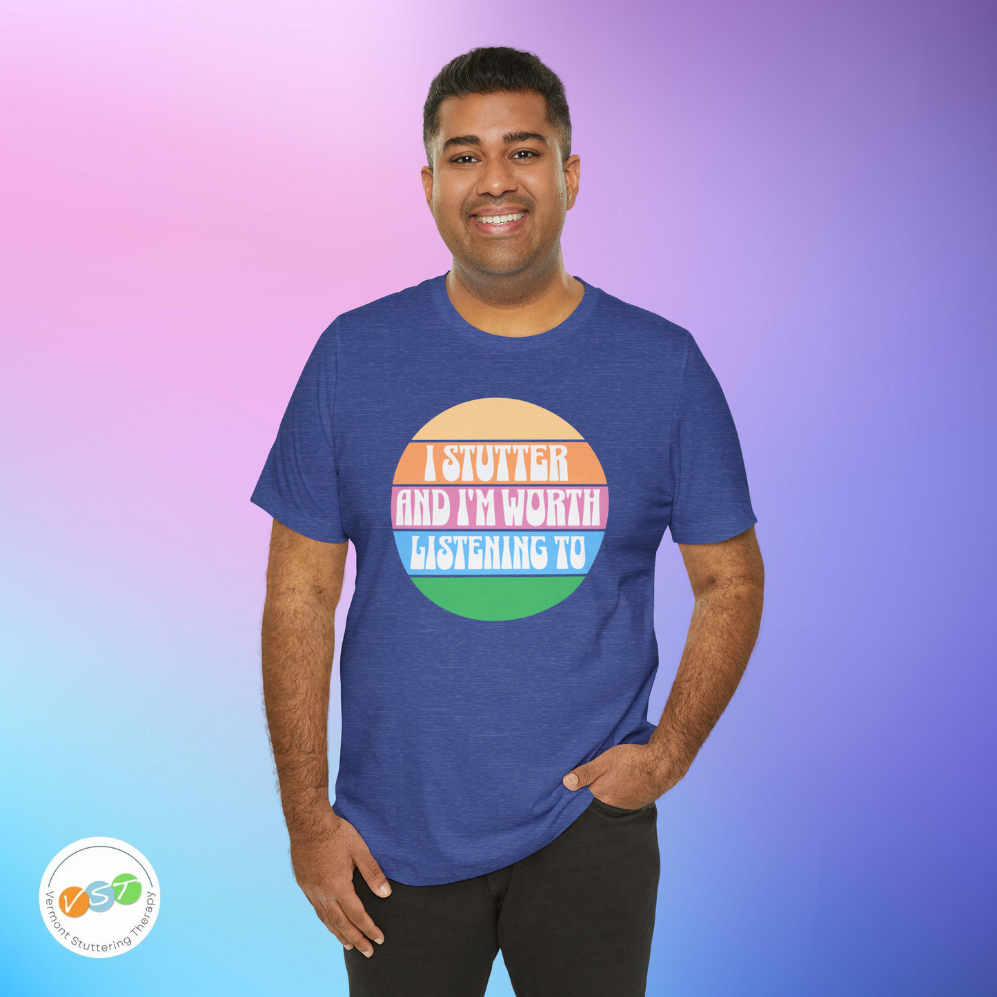 I Stutter and I'm Worth Listening To Tshirt - Normalize Stuttering Challenge