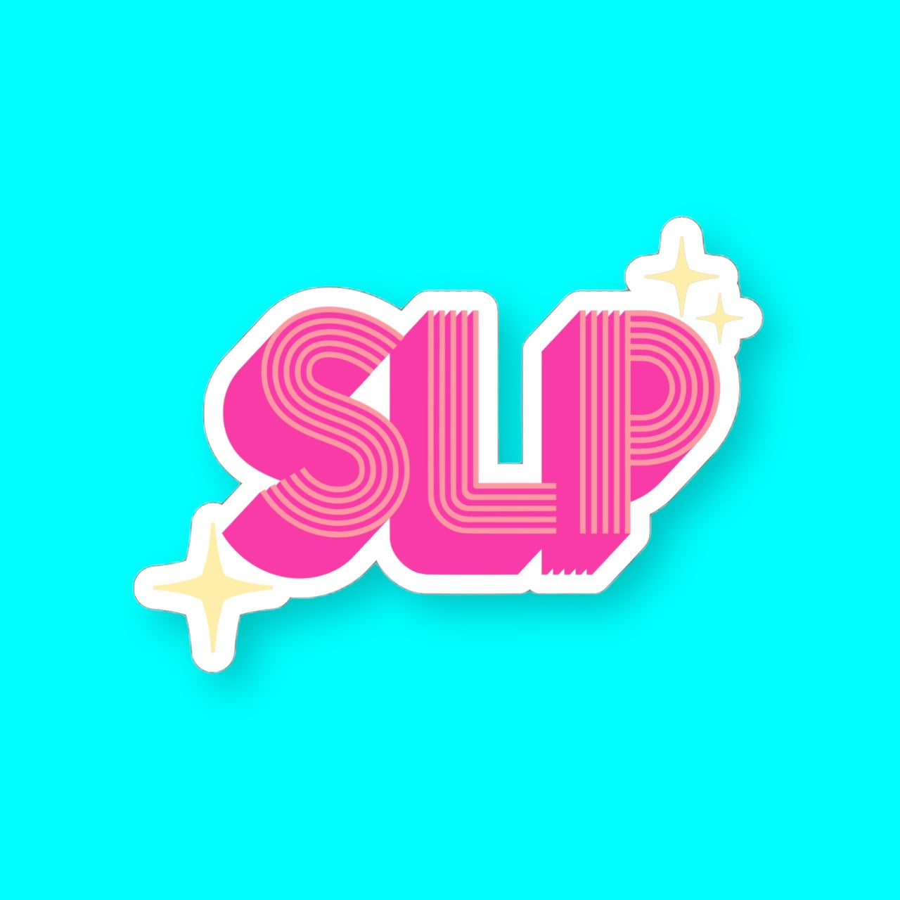 Retro Pink SLP Die-Cut Vinyl Matte Sticker, 2", 3", 4", or 5"