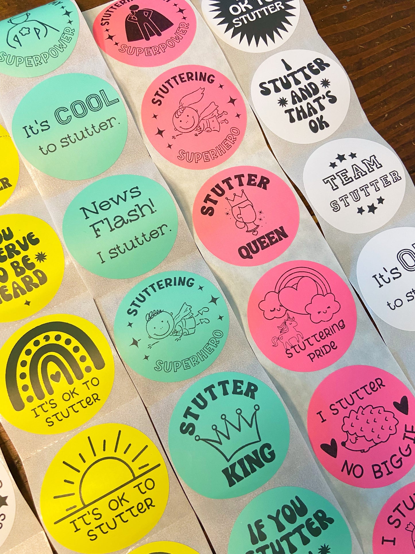 Stuttering Sticker Set for Chapter Leaders and SLPs