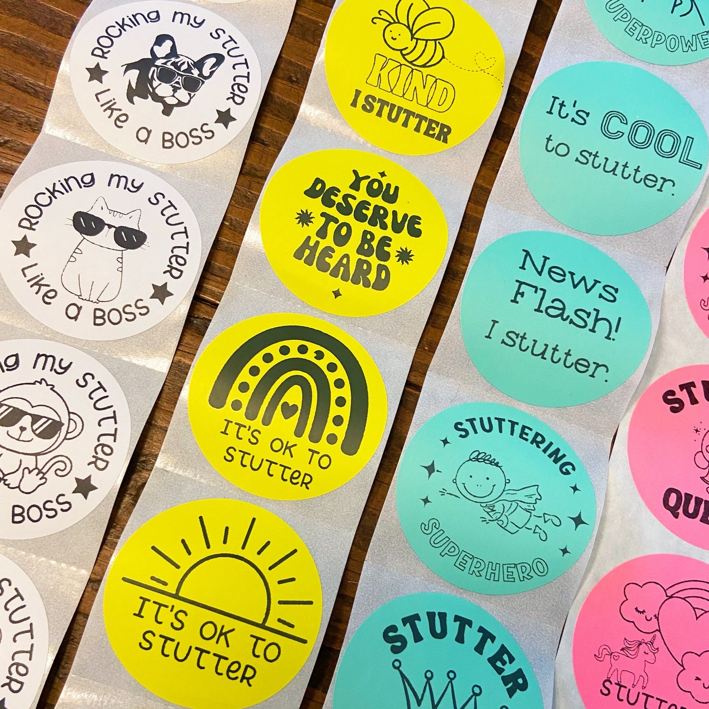 Stuttering Sticker Set for Chapter Leaders and SLPs