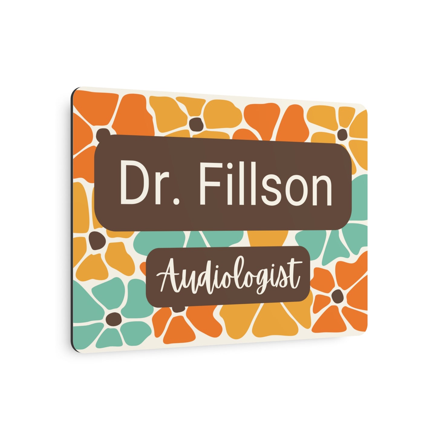 Custom Office Metal Name Plate Gift for Audiologist