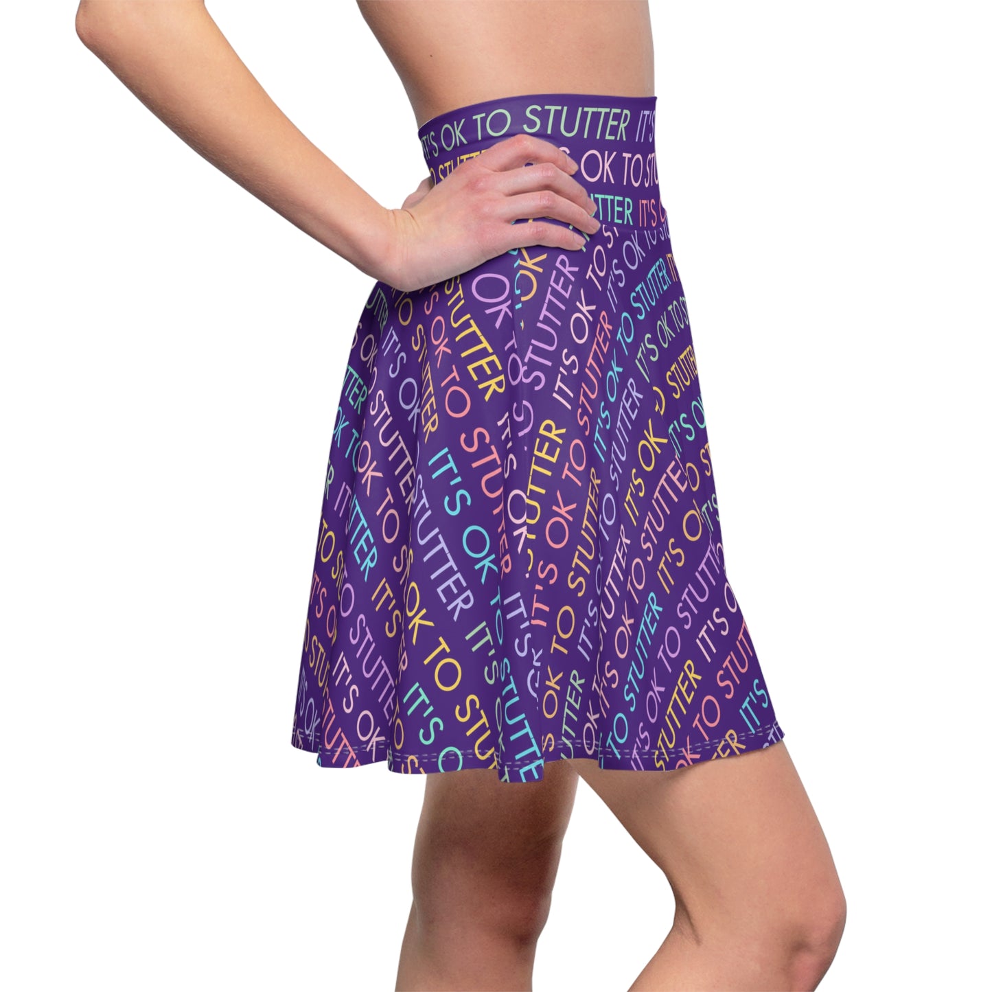 It's OK to Stutter Women's Skater Skirt