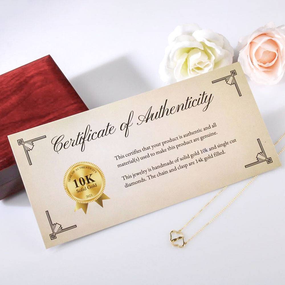 Graduation Gift for SLP - Gold & Diamond Everlasting Love Necklace