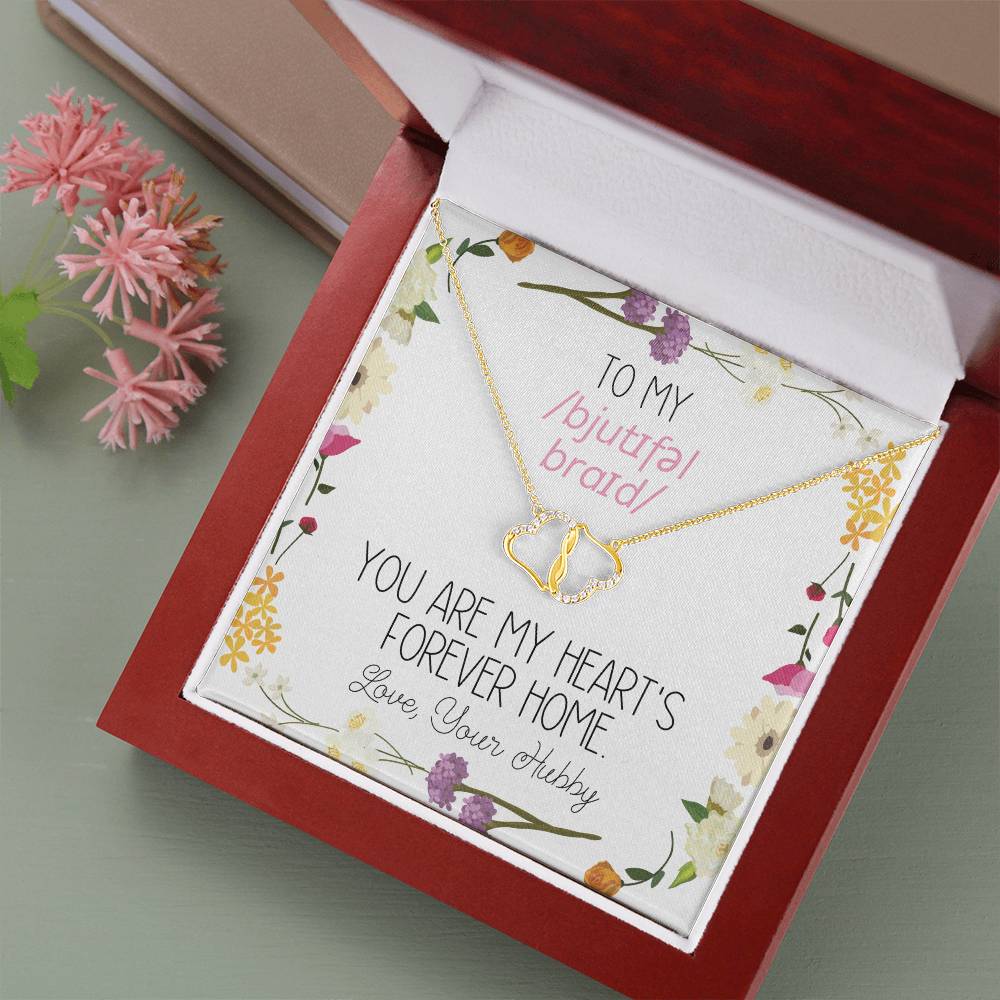 Wedding Gift to SLP Bride from Groom  - Everlasting Love Necklace with IPA Message