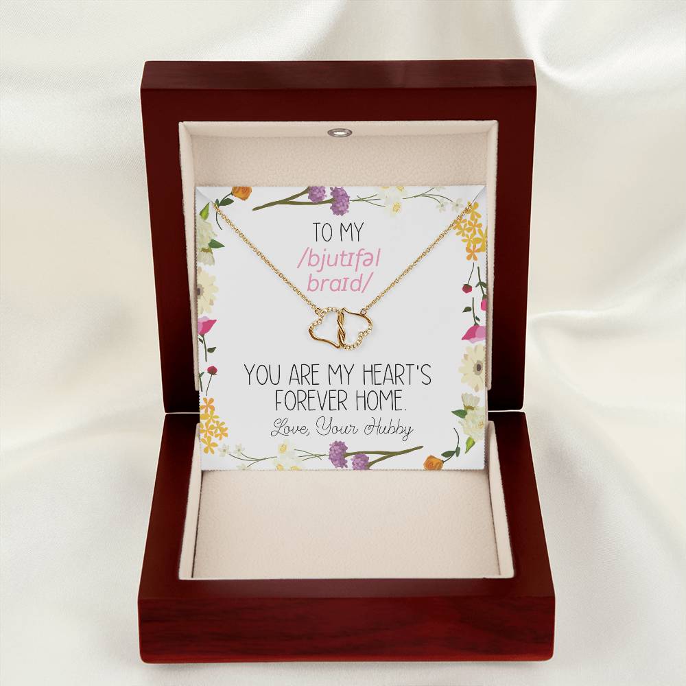 Wedding Gift to SLP Bride from Groom  - Everlasting Love Necklace with IPA Message