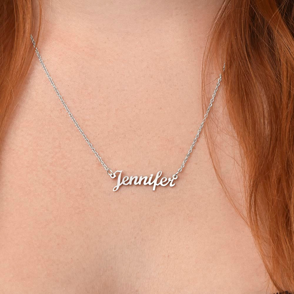 Custom Name Necklace Graduation Gift for SLP Speech-Language Pathology Graduate Student Pastel Retro Stripe