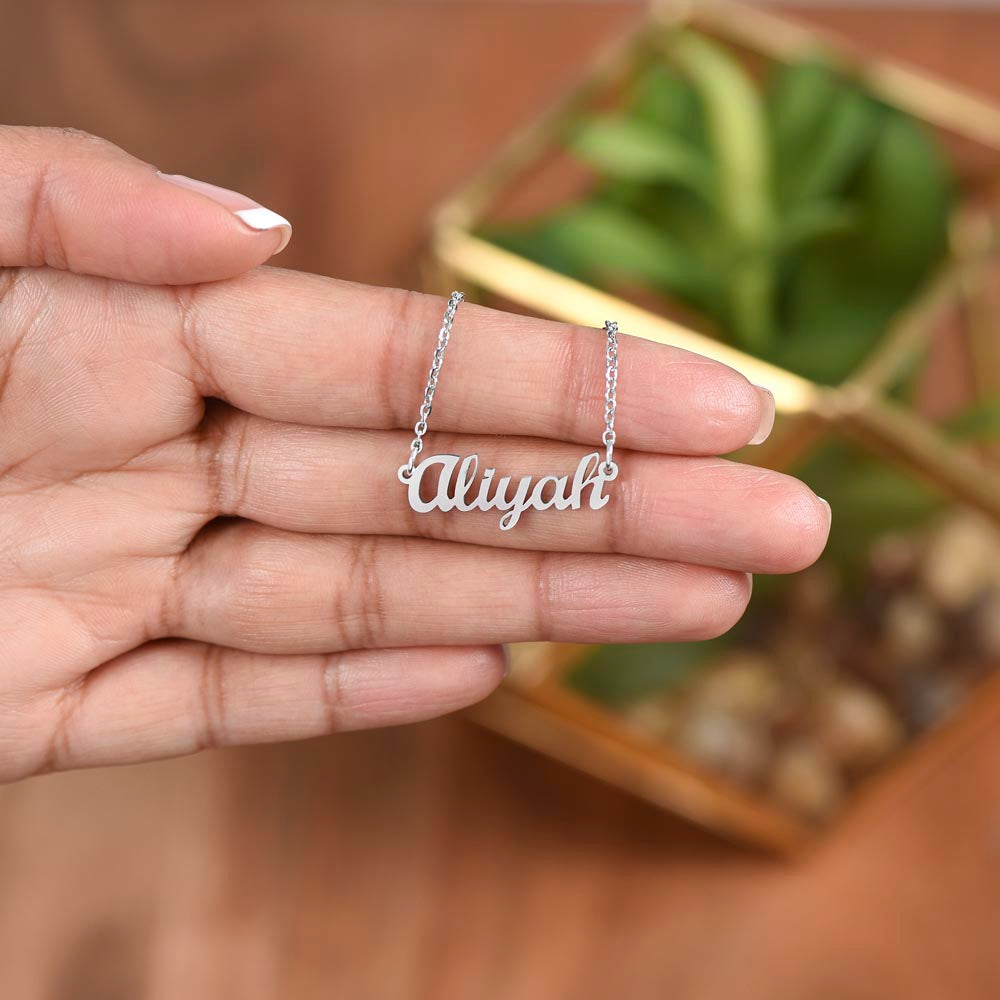 Custom Name Necklace Graduation Gift for SLP Speech-Language Pathology Graduate Student Pastel Retro Stripe