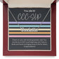 Custom Name Necklace Graduation Gift for SLP Speech-Language Pathology Graduate Student Pastel Retro Stripe