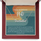 PhD Graduation Gift Custom Name Necklace Doctorate Grad Gift from Parents of PhD Student