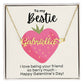 Bestie Galentine's Day Gift - BFF Valentine's Day Custom Heart Name Necklace