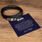 Sentimental Gift for Son from Mom - Love You Forever Braided Vegan Leather Bracelet