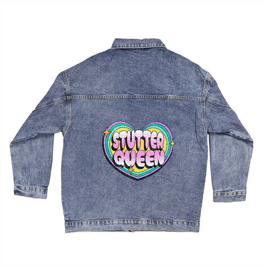 Stutter Queen 90s Oversized Women's Jean Jacket