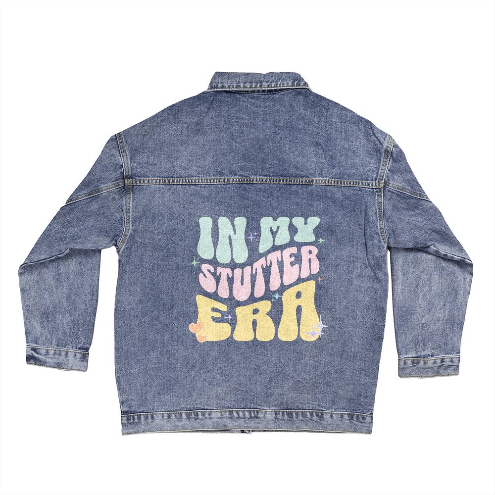 In My Stutter Era - Women's Oversized Jean Jacket