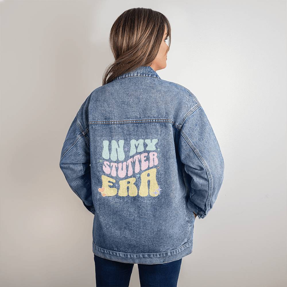 In My Stutter Era - Women's Oversized Jean Jacket