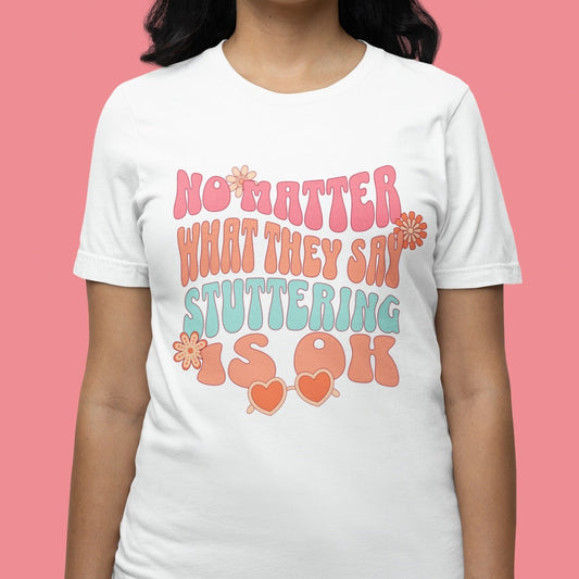 No Matter What They Say Retro 70s Text Stutter Shirt