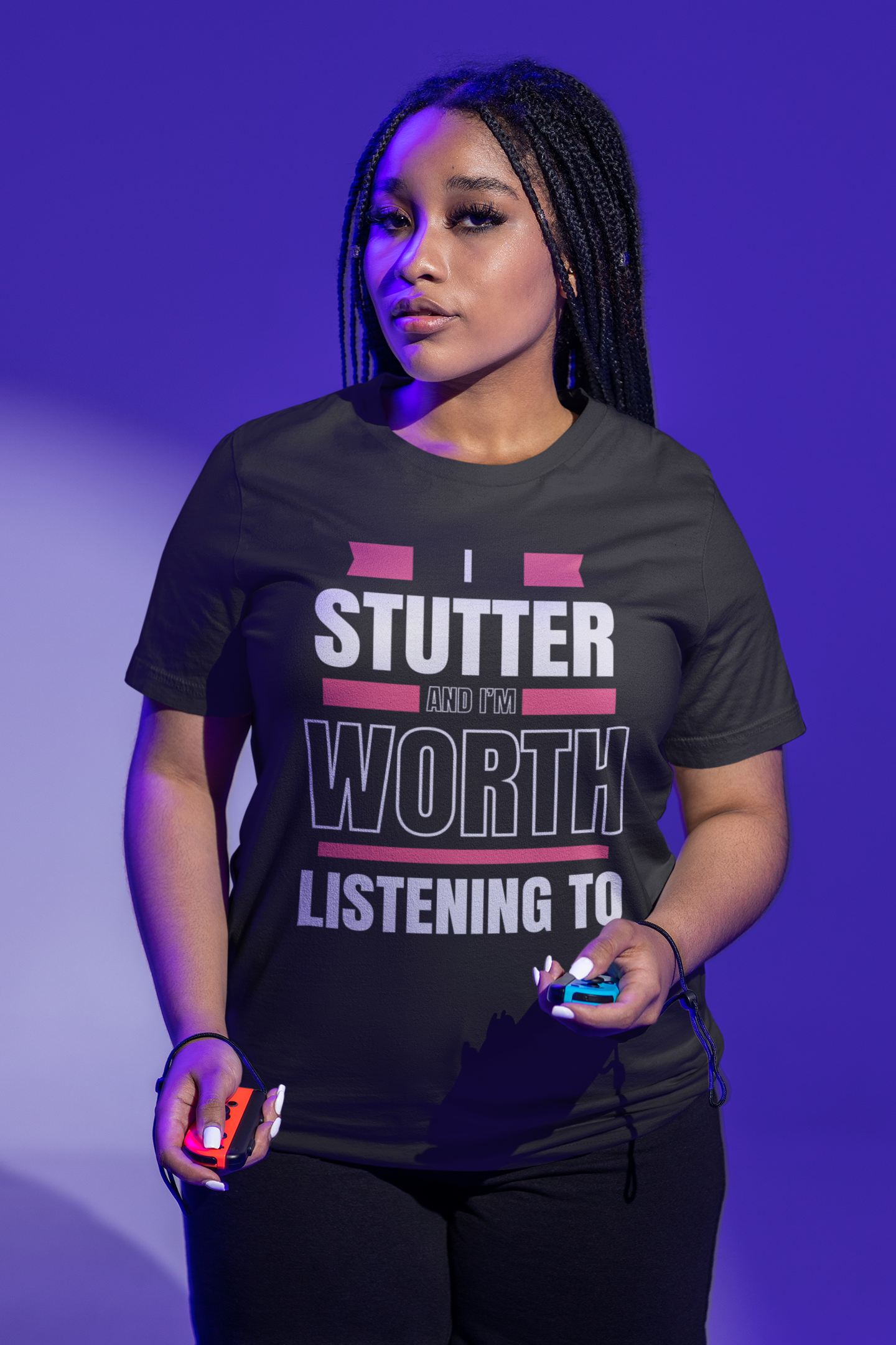 I Stutter and I'm Worth Listening To - Normalize Stuttering Challenge T-Shirt #normalizestutteringchallenge