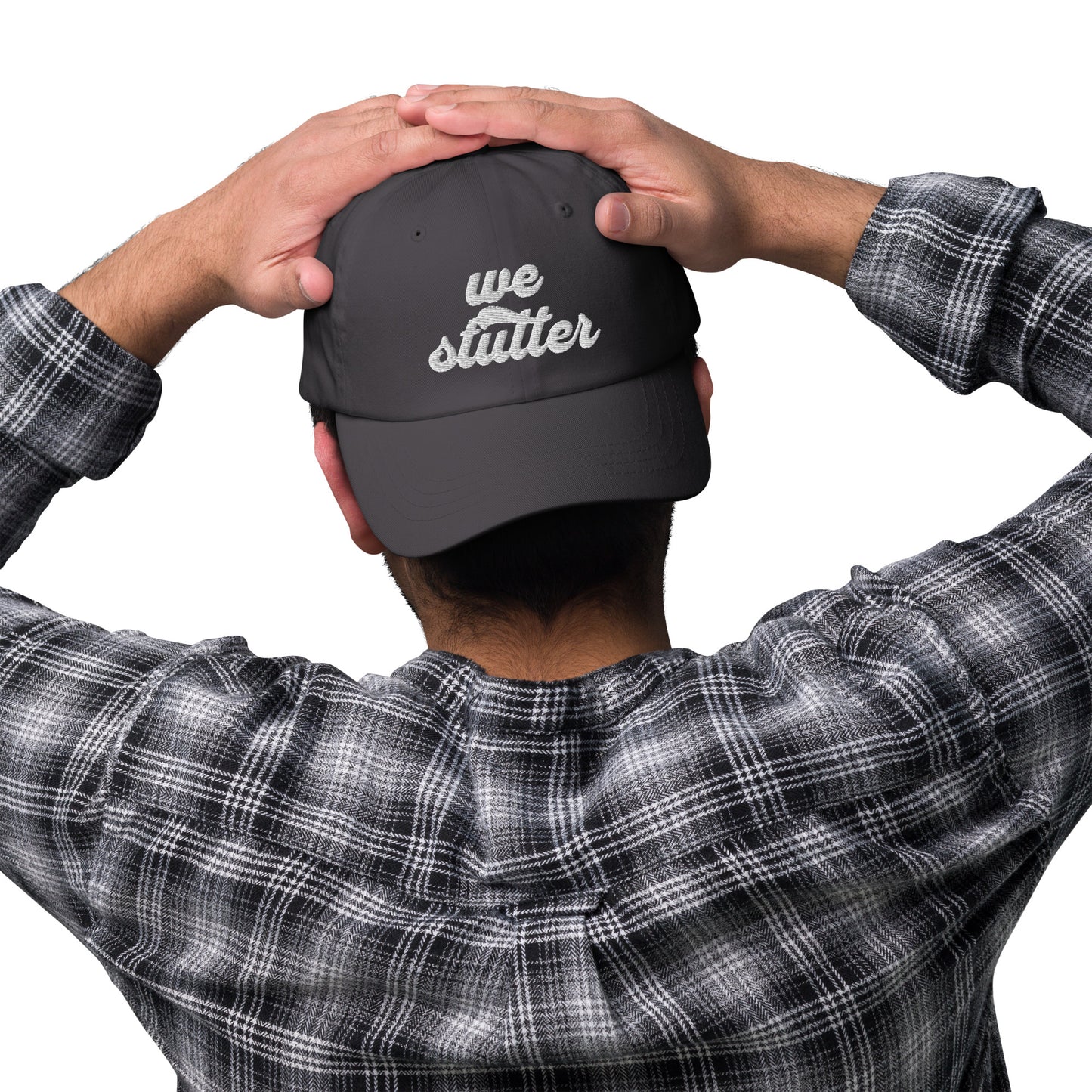 Show your solidarity with Team Stuttering at the National Stuttering Association (NSA) Conference 2024 in St. Louis with this funky retro "We Stutter" embroidered "dad hat"!  ⭐Permission Granted to use National Stuttering Association Logos and Slogans April 17, 2024  A portion of the proceeds will go towards National Stuttering Association (NSA) support groups - thanks for supporting the Normalize Stuttering movement!