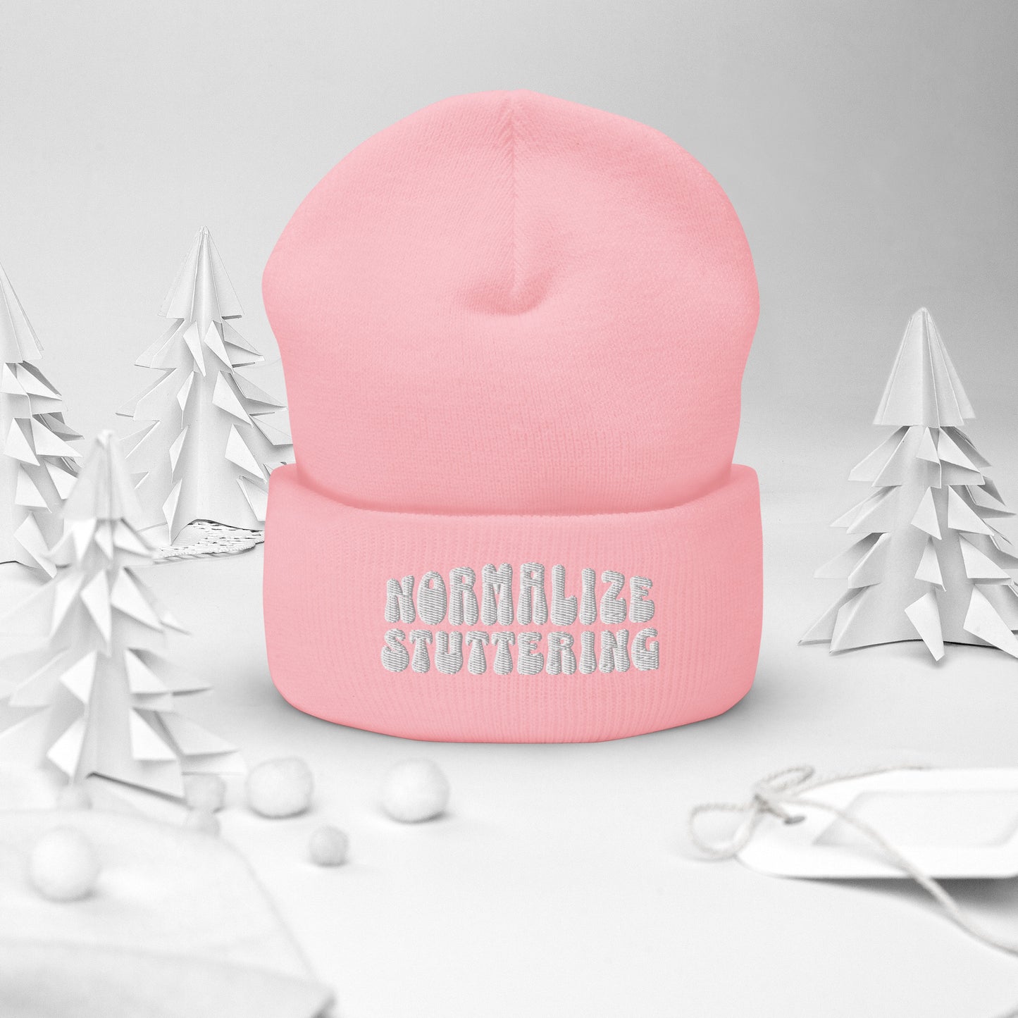 Normalize Stuttering Retro Cuffed Beanie