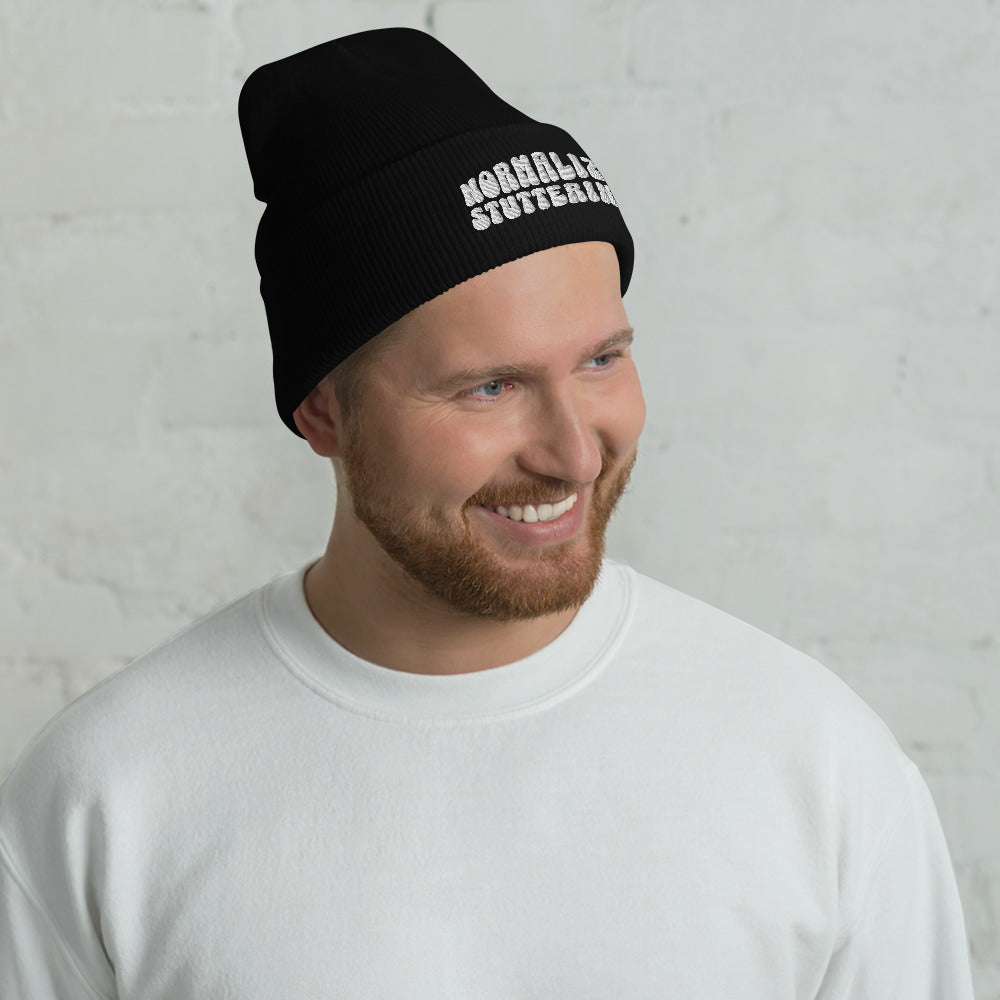 Normalize Stuttering Retro Cuffed Beanie