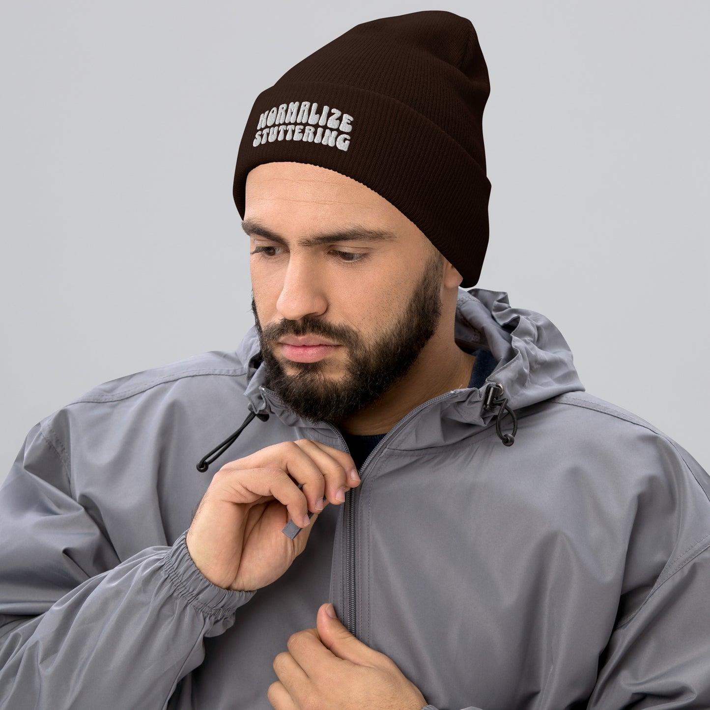 Normalize Stuttering Retro Cuffed Beanie