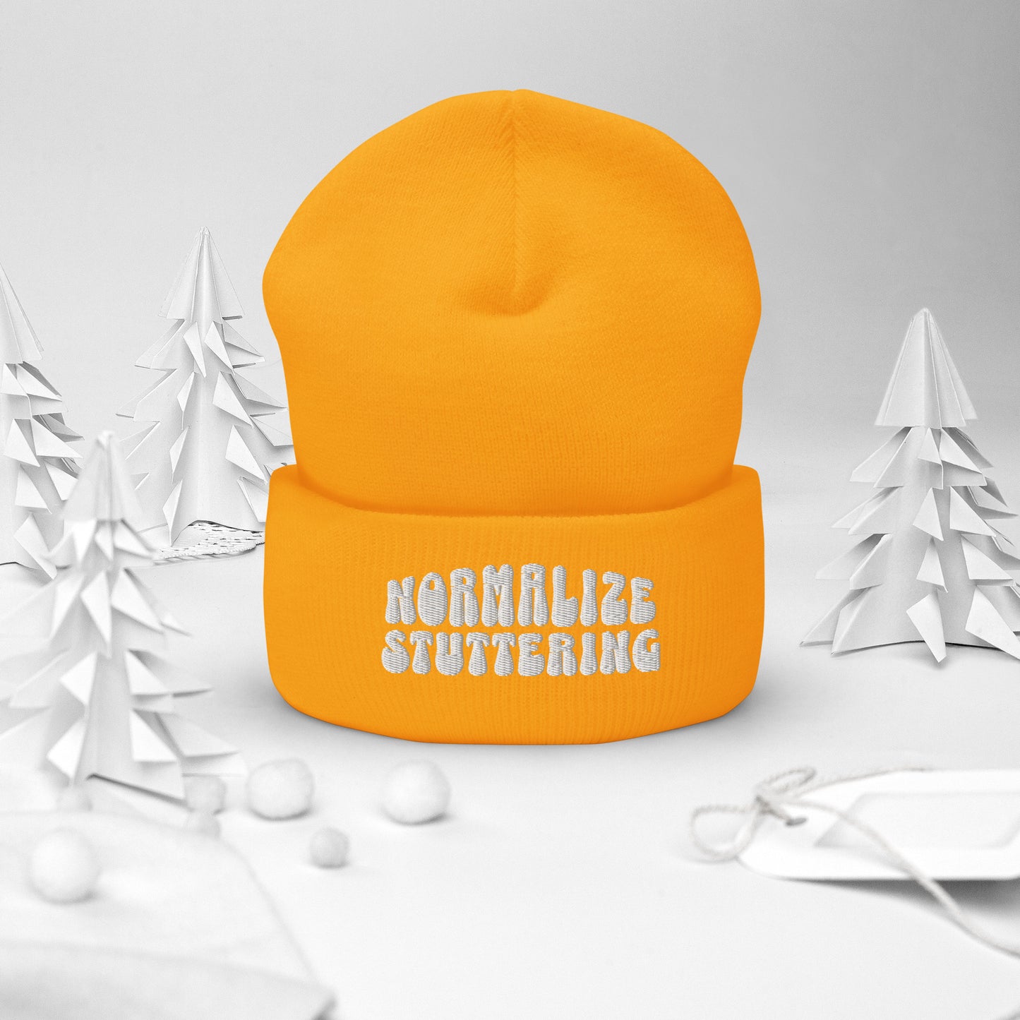 Normalize Stuttering Retro Cuffed Beanie