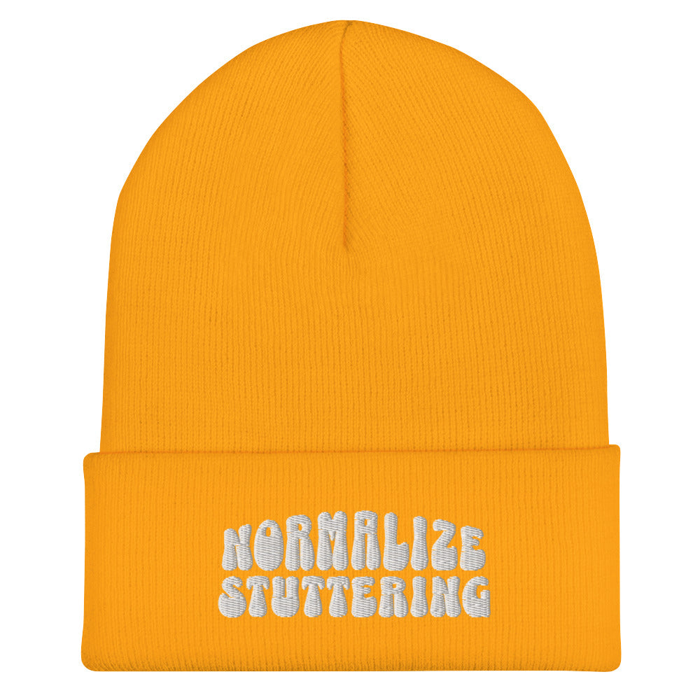 Normalize Stuttering Retro Cuffed Beanie