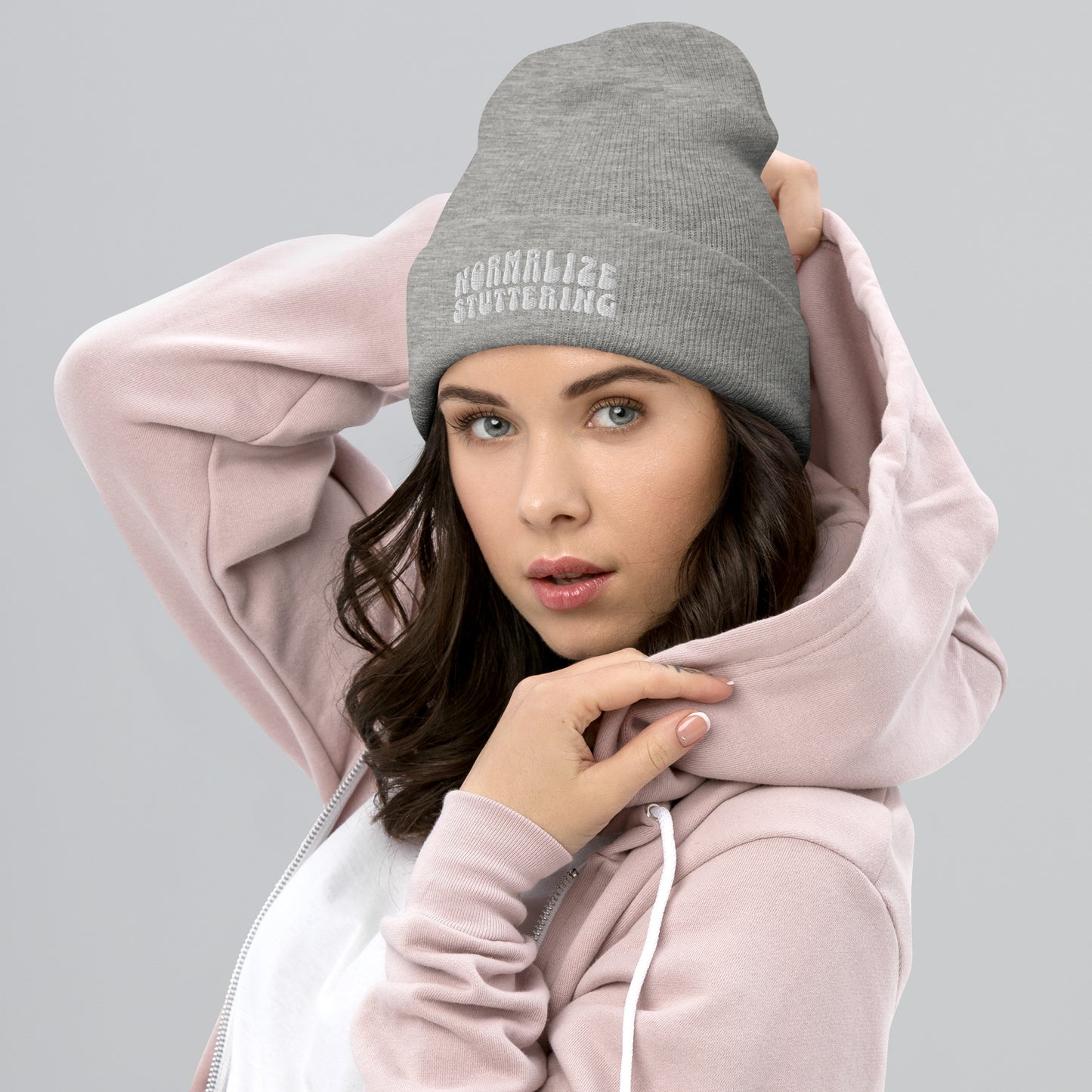 Normalize Stuttering Retro Cuffed Beanie