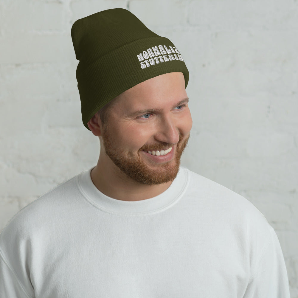 Normalize Stuttering Retro Cuffed Beanie