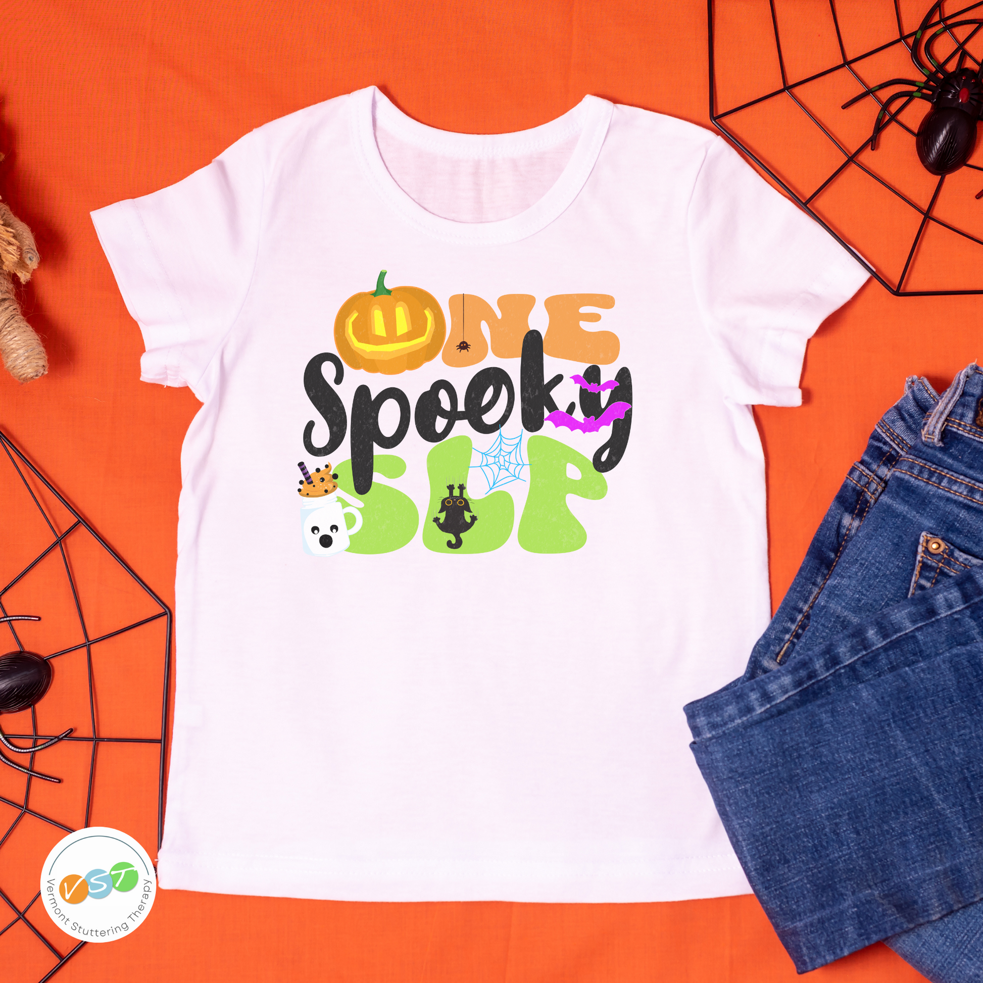 One Spooky SLP Halloween Tshirt for Speech-Language Pathologist