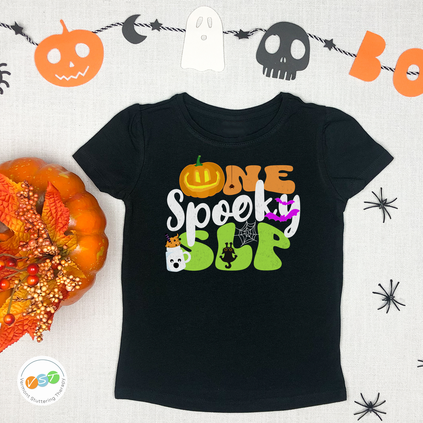 One Spooky SLP Halloween Tshirt for Speech-Language Pathologist