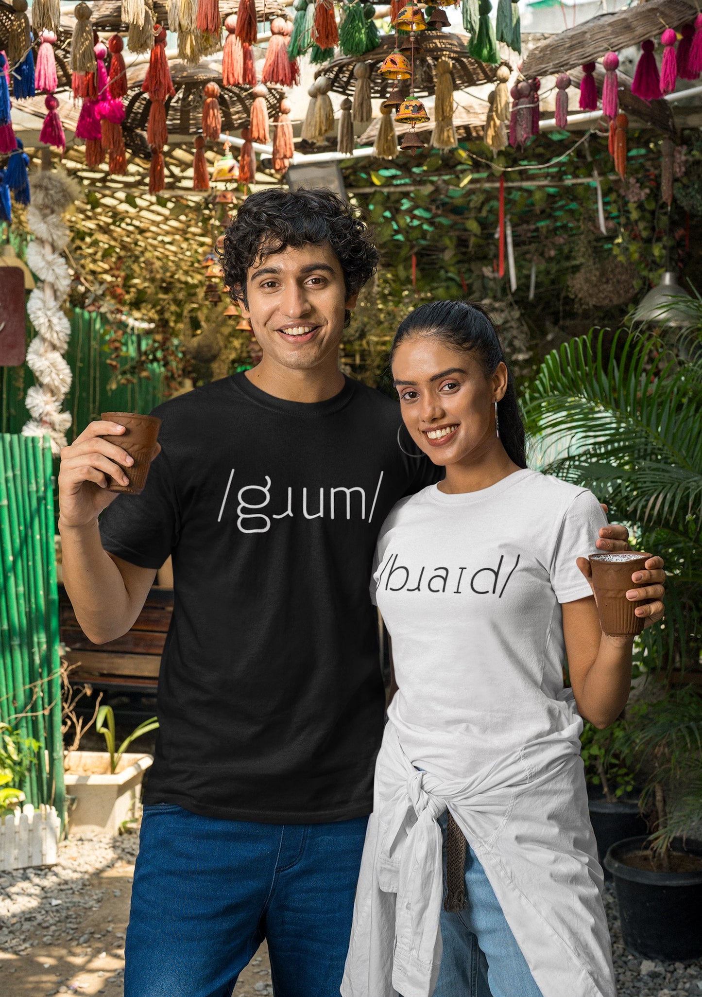 IPA Phonetic Bride and Groom Matching T-shirts