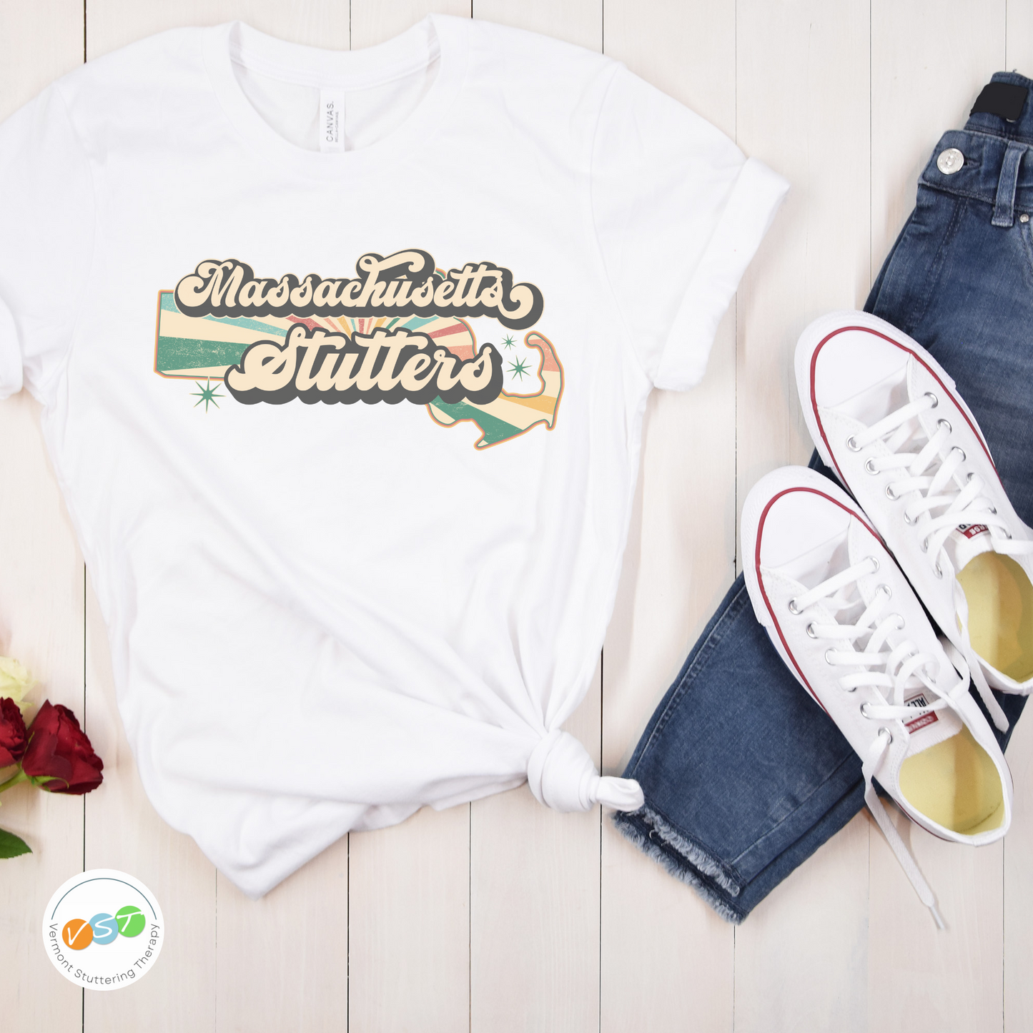 50 States Stutter Retro Stripe T-Shirt