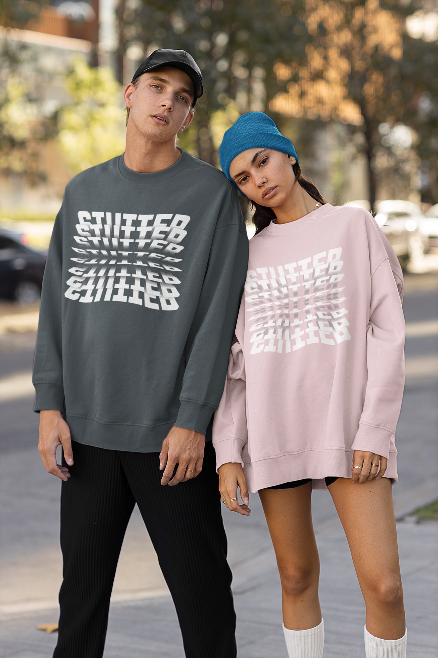 90s Flip Effect Stuttering Sweatshirt