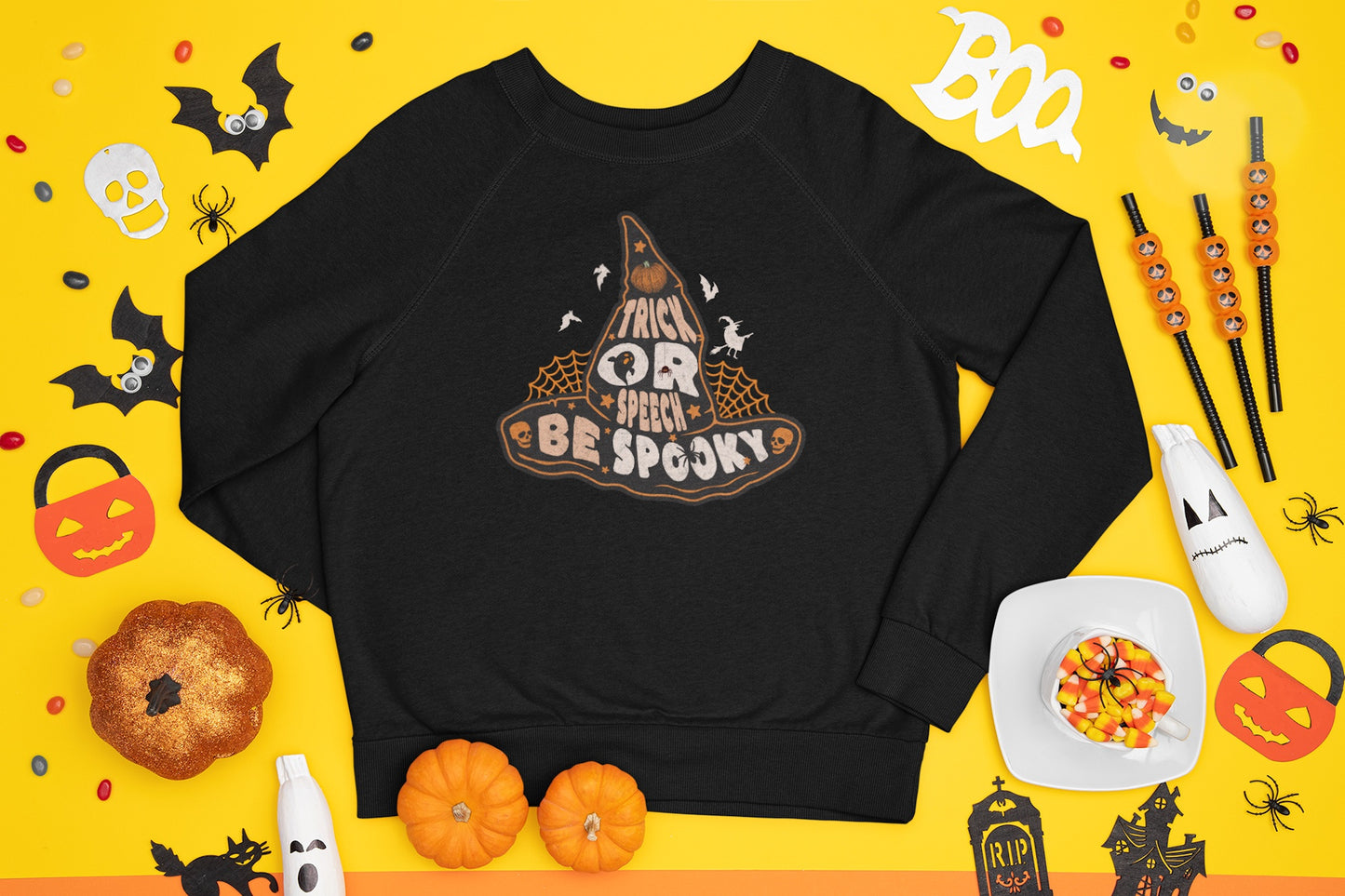 Trick or Speech Witch Hat SLP Halloween Sweatshirt for SLP / SLPA