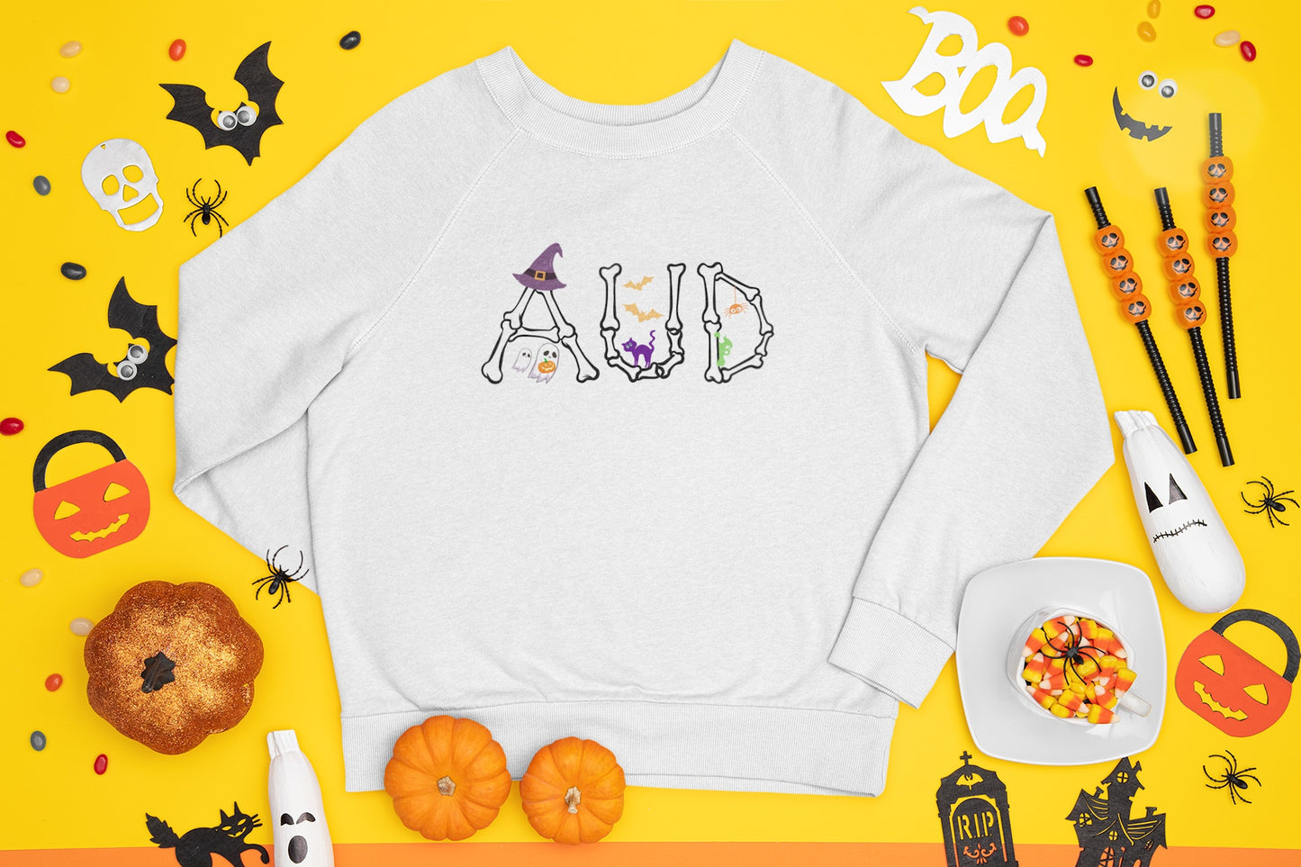 AUD Bones Halloween Sweatshirt for Audiologist