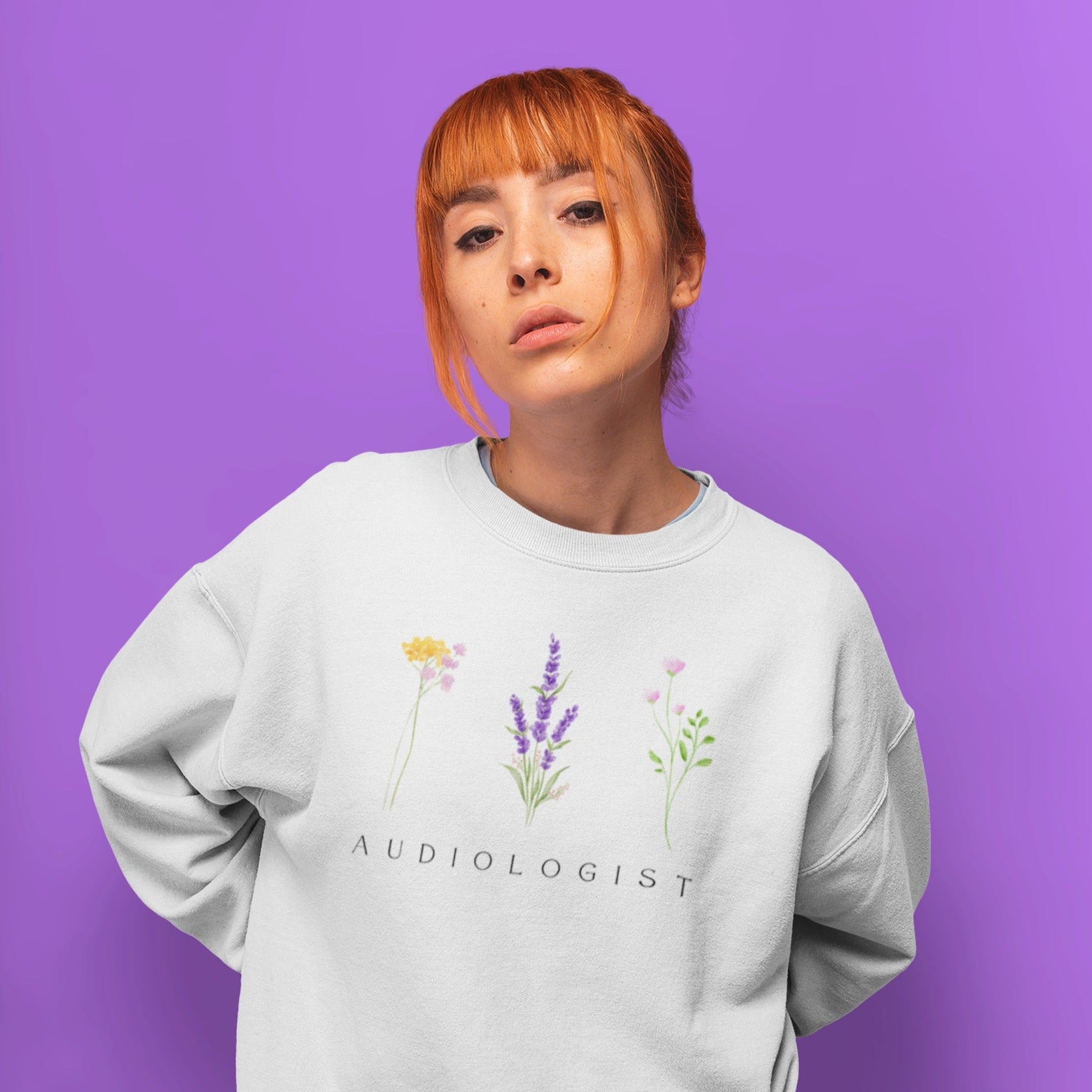 Floral Audiologist Sweatshirt
