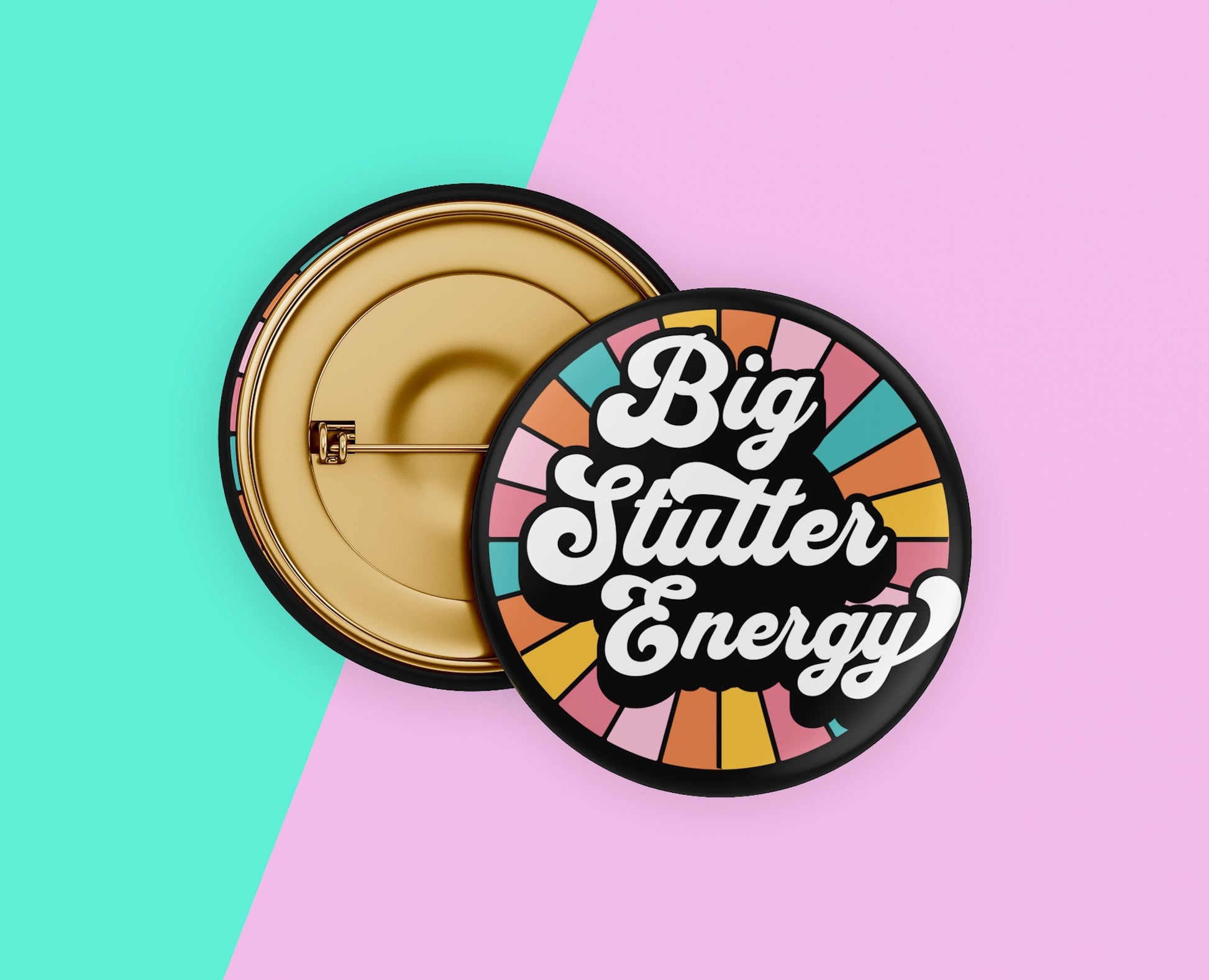 Big Stutter Energy Retro Stuttering Lapel Pin Button