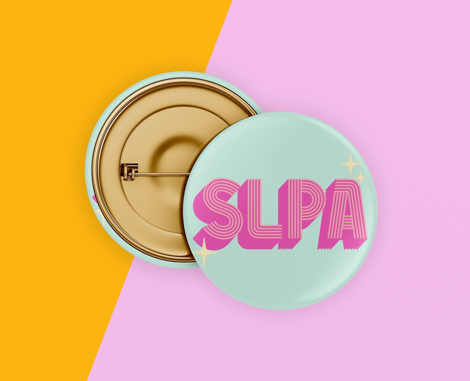 SLPA Retro Button for Speech-Language Pathology Assistant, 1.25" 2.25" or 3"