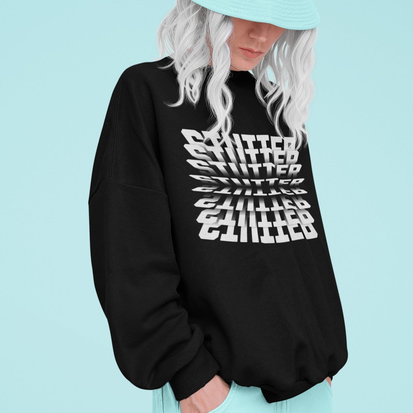 90s Flip Effect Stuttering Sweatshirt