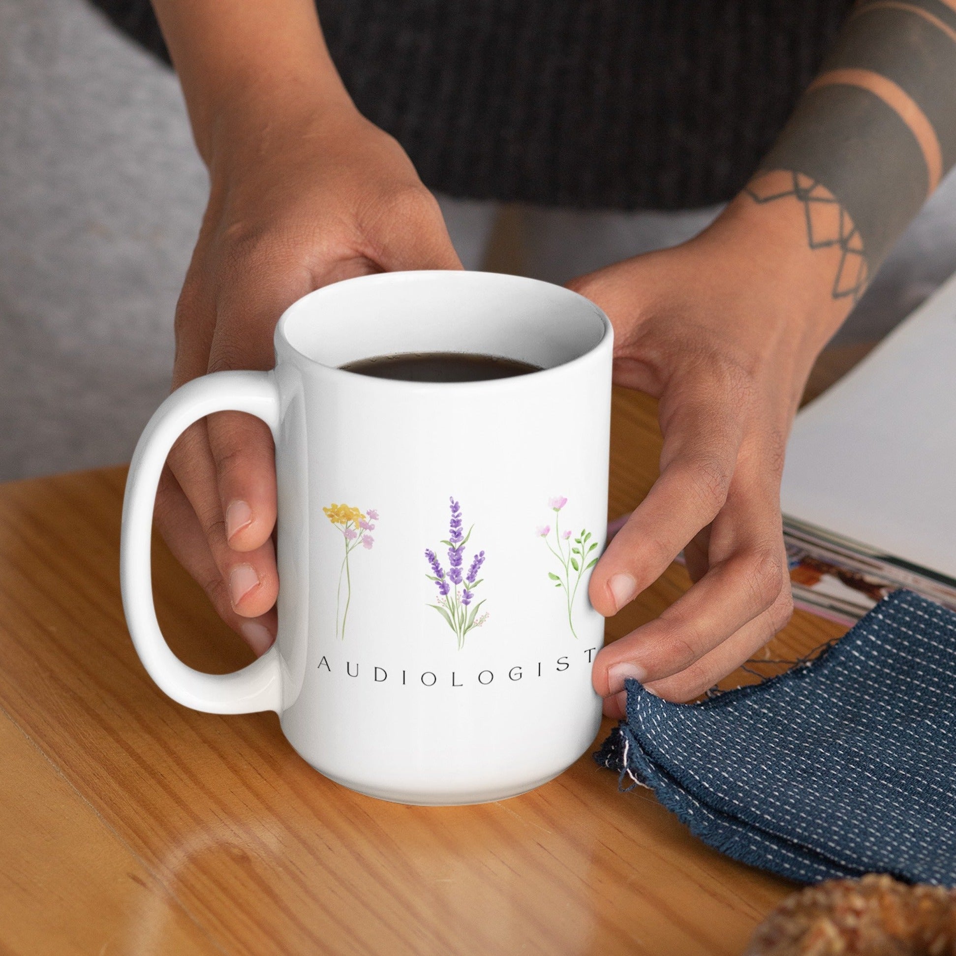 Audiologist Mug Gift - Floral Minimalist