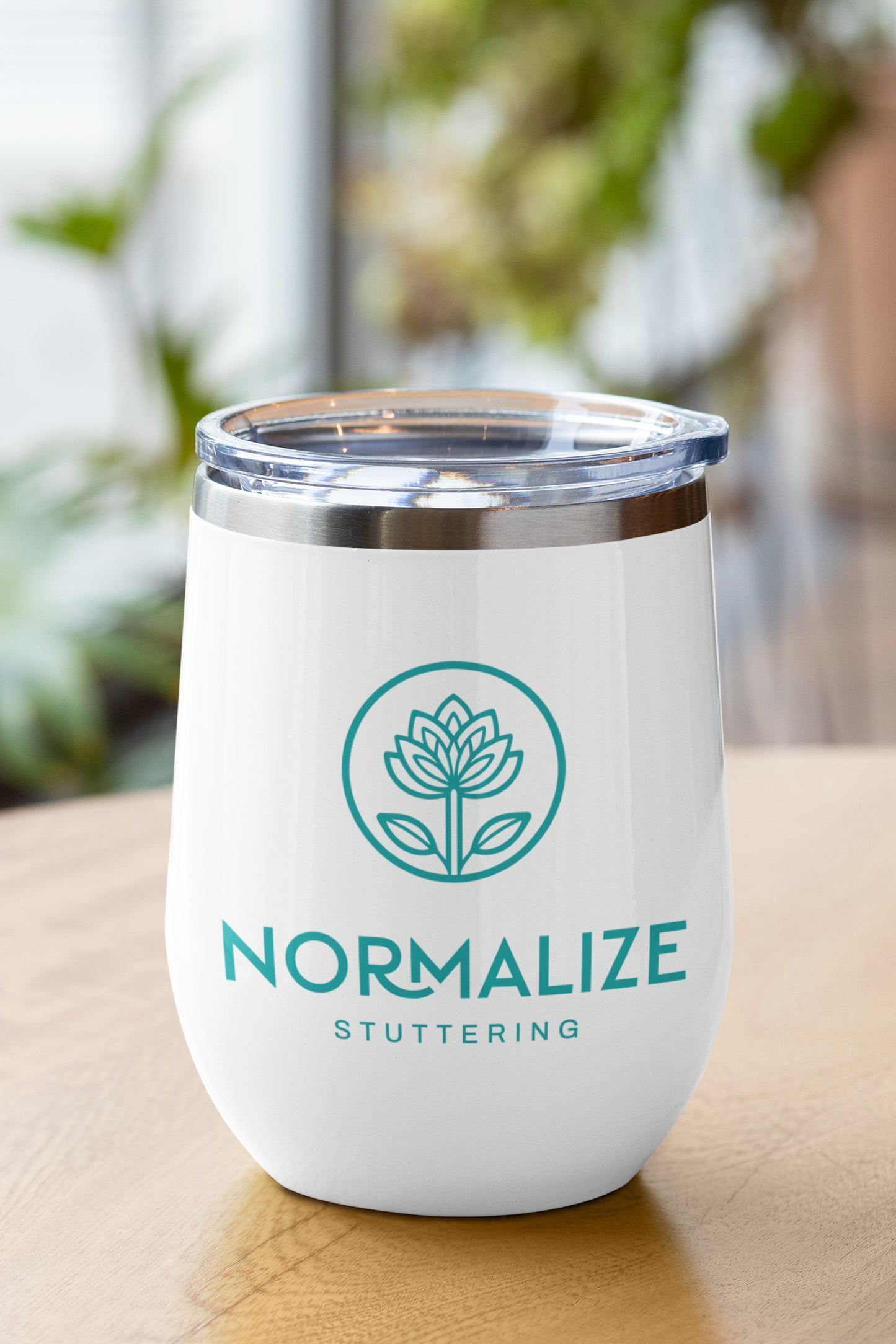 Normalize Stuttering Floral Chill Wine Tumbler with Lid