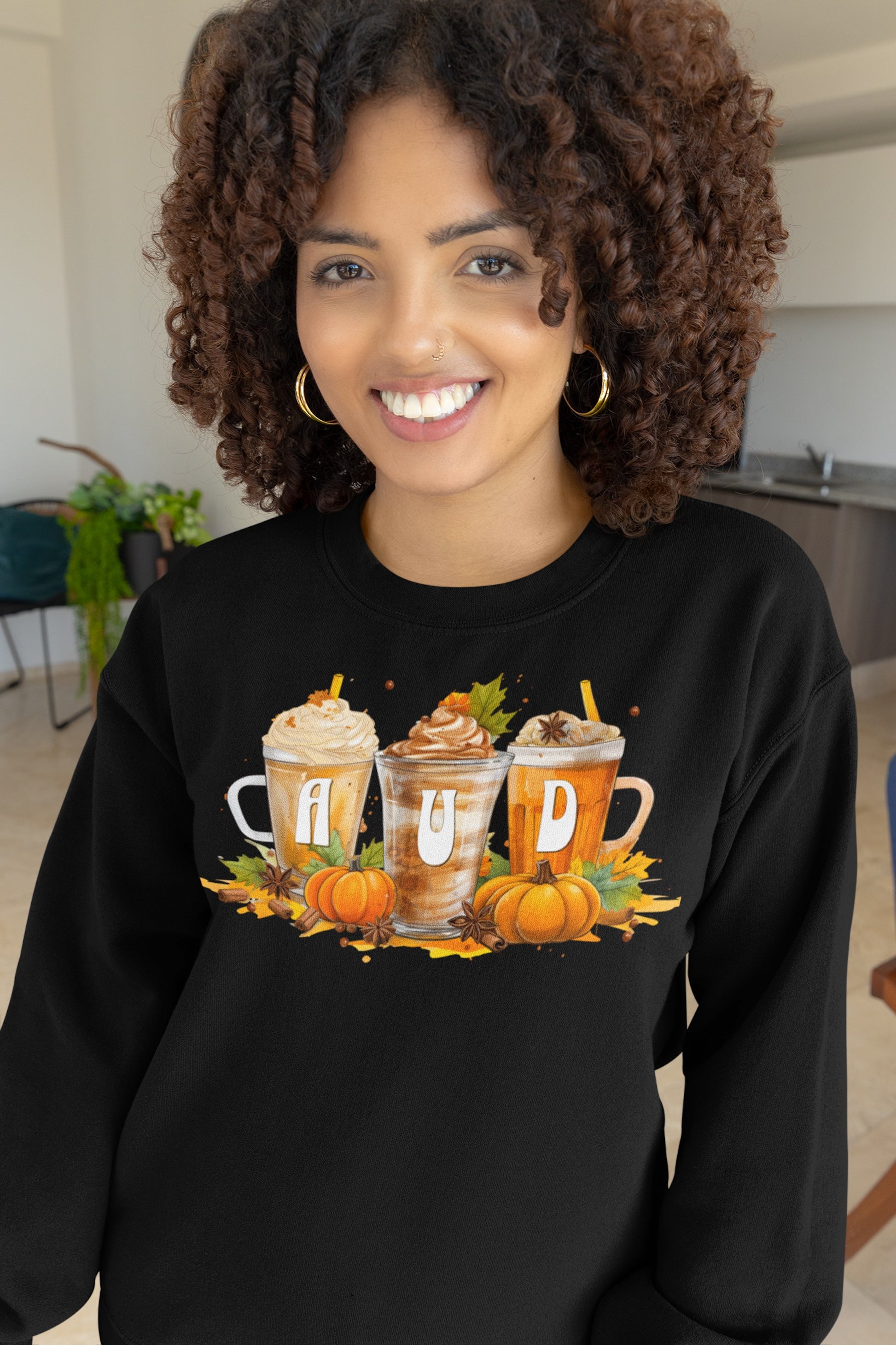 AUD Fall Pumpkin Latte Coffee Sweatshirt Gift