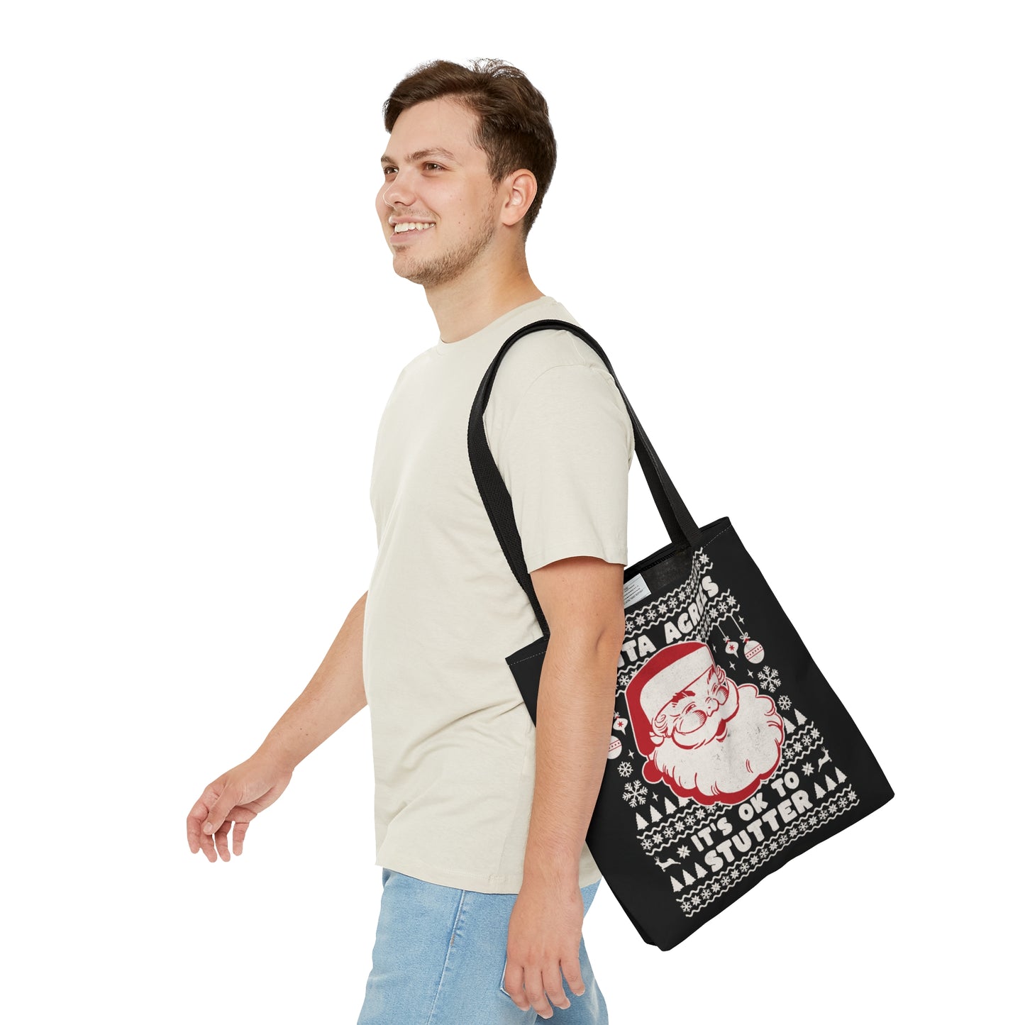 Santa Agrees It's OK to Stutter Christmas Tote