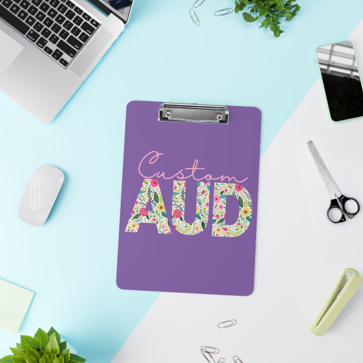 Audiology Custom Retro Floral Clipboard