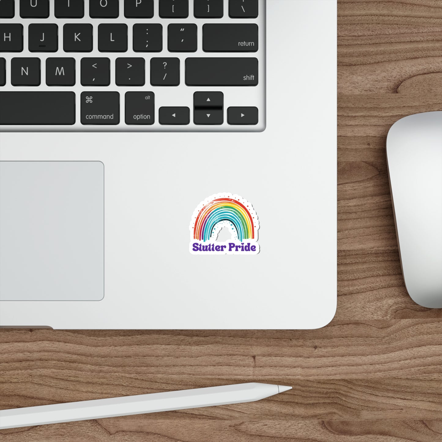 Stutter Pride Rainbow Die-Cut Vinyl Matte Sticker