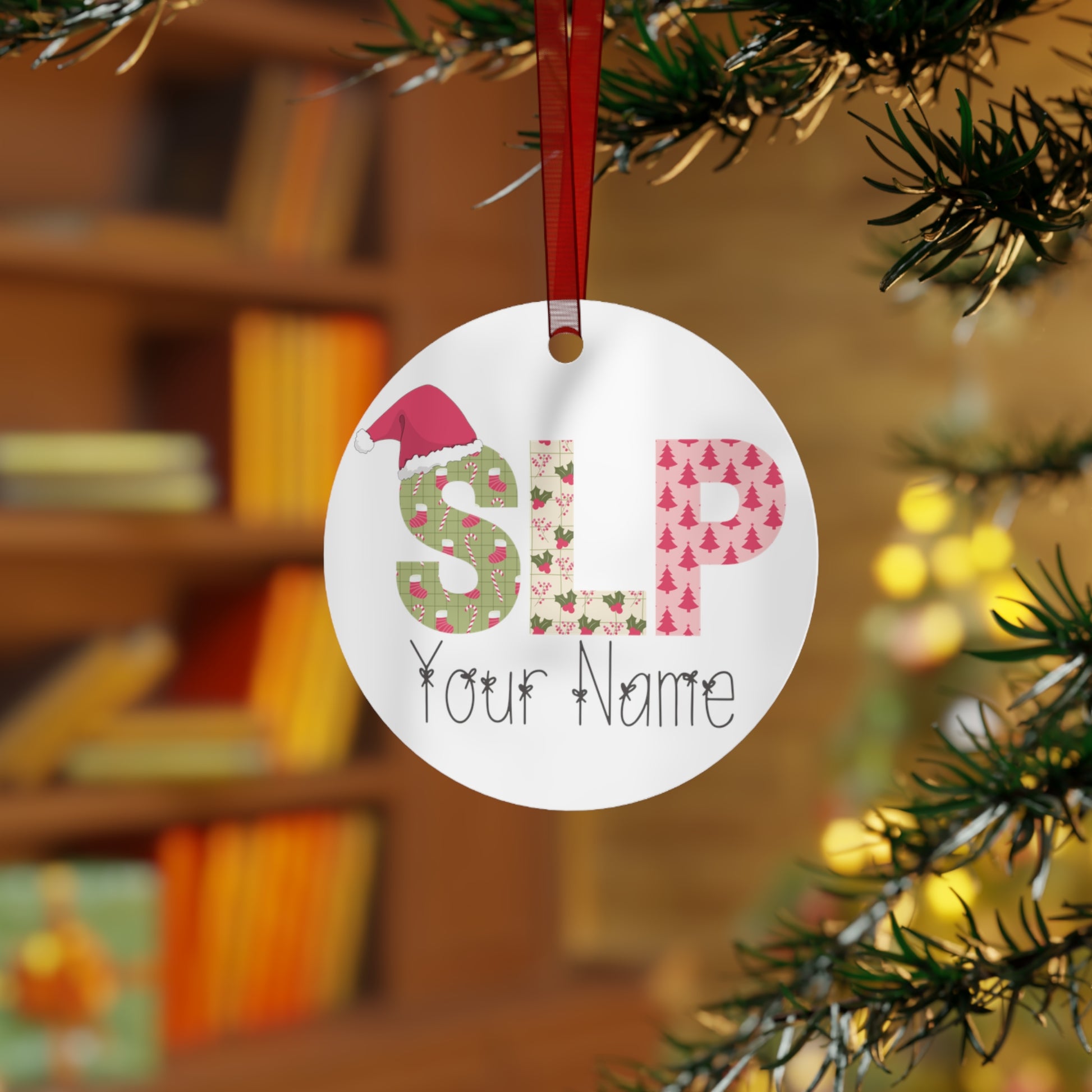 Custom Name SLP Christmas Ornament Gift