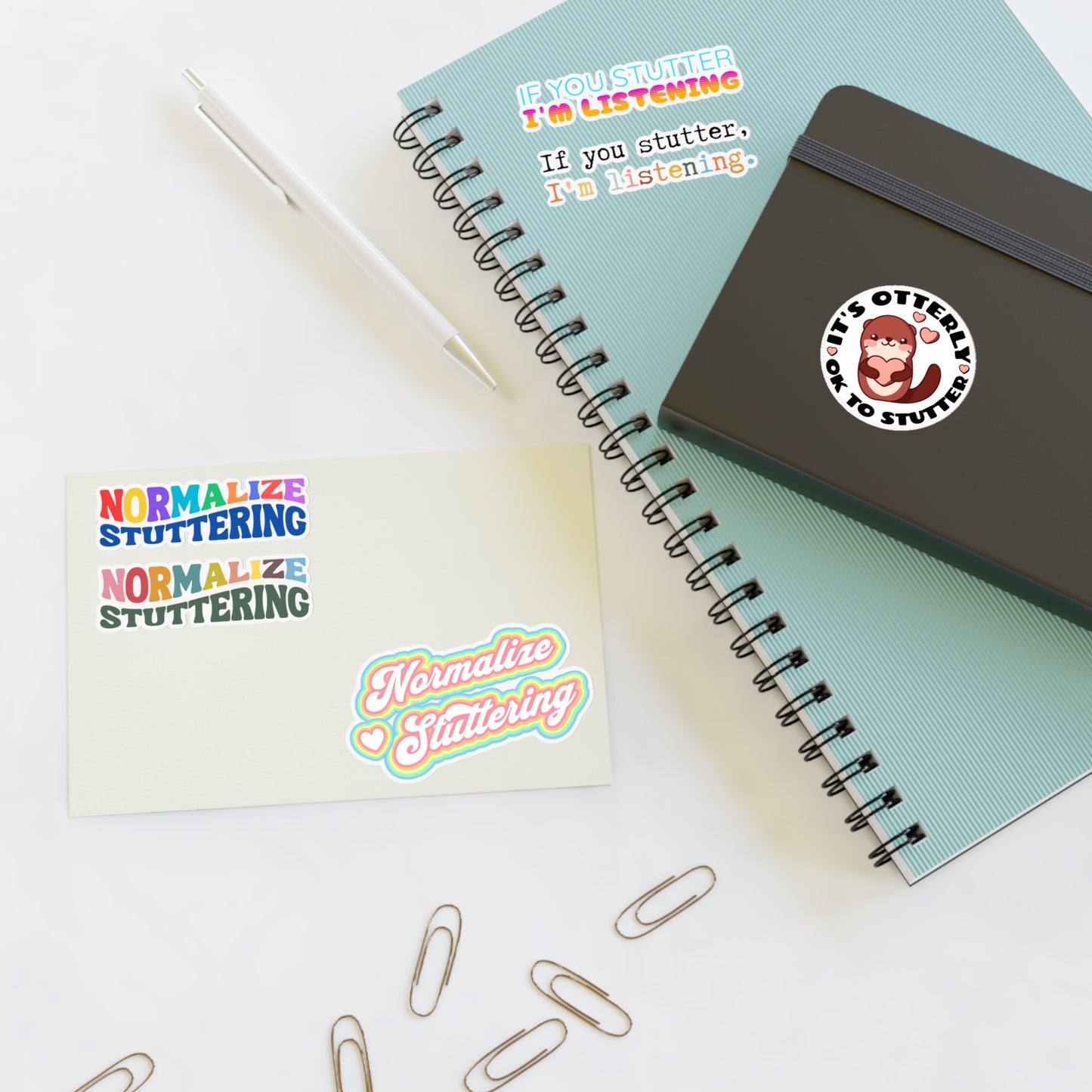 Normalize Stuttering Sticker Sheet, 8.5 x 11" or 4 x 6"