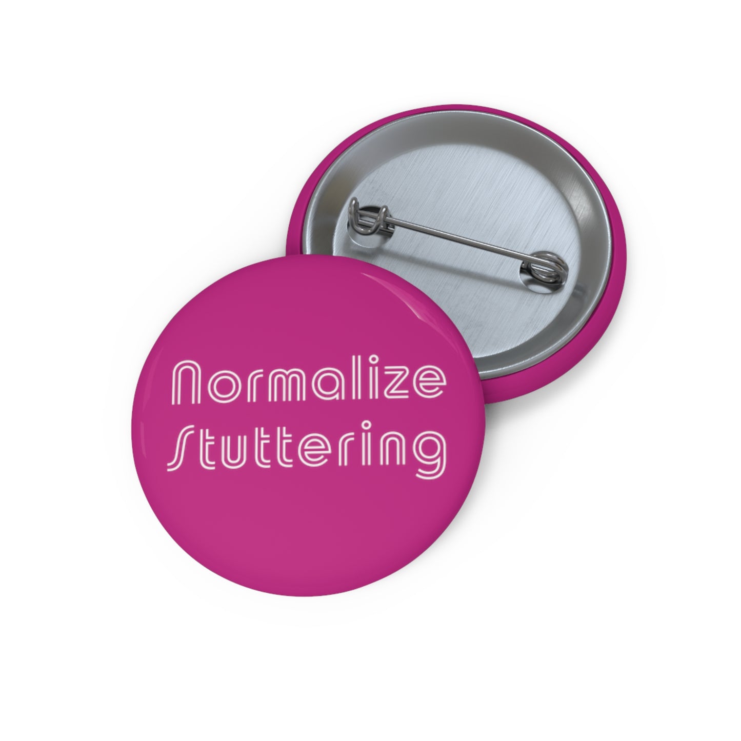 Normalize Stuttering Retro Pin Button 1.25" 2.25" or 3"