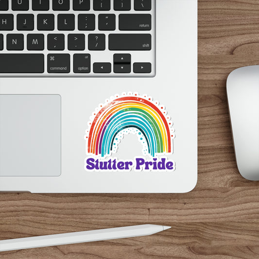 Stutter Pride Rainbow Die-Cut Vinyl Matte Sticker