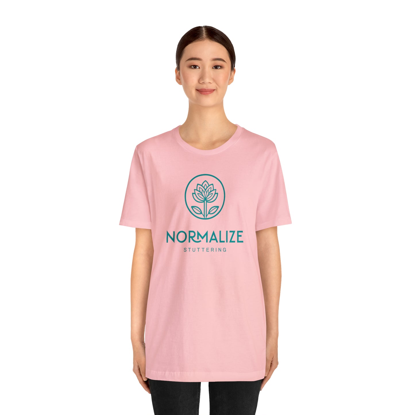 Normalize Stuttering Minimalist Floral Stuttering Shirt